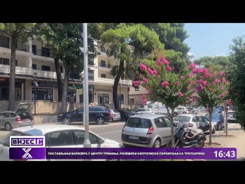 Postavljanje barijera u centru Trebinja, riješiće nepropisno parkiranje na trotoarima (VIDEO)